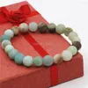 Strand 8mm Natural Stone Amazonite Bracelet Girls Christmas Gifts Fashion Jewelry Making Design Beads Hand Made Ornament 7.5inch