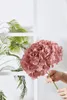 Decoratieve bloemen 10 -sten stoffige kunstmatige hortensia -kop groothandel zijden bloem voor huwelijksceremonie centerpieces decoraties met stengel