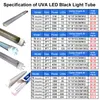 LED UVA Tube T8 G13 LED Bulb Lihgts Two Pin Light 2FT 3FT 4FT 5FT Double-End Powered Strip Lights for Body Paint Poster Urine Detection usalight