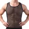 Canotte da uomo Canotta da uomo Canotta Abbigliamento gay Camicia in maglia di nylon Vedere attraverso Sheer Maniche lunghe T s Biancheria intima trasparente sexy 230510