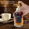 Liquid Soap Dispenser 2 PCS koffiesiroop Set met 18 labels 16,9 oz 500 ml Container Minimalistisch Clear Glass Bottle 230510