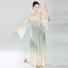Desgaste de la etapa 2023 Trajes de actuación de bailarina clásica Ropa de práctica elegante Body Rhyme Largo exterior Estilo chino Danza folclórica Gogo