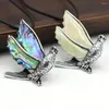 Pendant Necklaces 4PCS Wholesale Natural Abalone White Shells Hummingbird Alloy Necklace For Woman Jewelry Making DIY Charm Gift