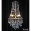 Pendant Lamps American Retro Crystal Chandelier Creative Wrought Iron Villa Atmosphere Living Room Bedroom Dining