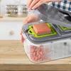 Fruktgrönsaksverktyg 22 i 1 Vegetabilisk chopper Multifunktionell skiva Dicer Slicer Vegetabilisk Cutter Kök grater lök vitlök Morot Potatis 230511