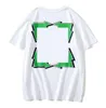 Sommar Herr T-shirts Dam Designers Lösa T-shirts Modemärken Toppar Herr Polos Fritidsskjorta Lyx Kläder Street Shorts ärm Kläder T-shirts offs vit grön