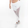 Yoga Outfit Donna Pantaloni Mesh Running Dance Leggins corti Sport Fitness Vita alta Pantaloni patchwork neri Allenamento C1004