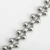 Link Bracelets 14mm Width Stainless Steel Handmade Fancy Round Bead OT Buckle Chain Titanium Men And Women Bracelet