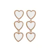 Stud New Circle Love Heart Long Dangle Earrings For Women Exaggerated Big Red Statement Earrings For Party