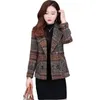 Femmes laine 2023 mère robe Style étranger mince Plaid laine court manteau femme à la mode Ins petit automne hiver bouton veste femmes A587H