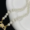 Colares de contas 2023 colar de pérolas de designer de luxo para mulher clássico pingente de moissanita colares de ouro acessórios para festa de casamento D2305111S