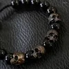 Strand Dark Vintage Style Horror Skull Black Beads Charm Mens Armband Uttalande Steampunk Gothic Accessories for Women Fashion Jewelry