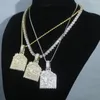 Chains Big House Shape Pendant Rhinestone Cz Choke Cuban Tennis Chain Necklace Fashion Hip Hop Jewelry For Men Rock