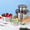 Conjuntos de utensílios de jantar 400/600/1100/1100 ml de lancheira grau 304 aço inoxidável Anti-Leak Bento Forte tensão para armazenar frutas