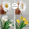 Decoratieve bloemen 3 st High-end pu Daffodil Kunstmatige stromingen indoor huistafel decor bruiloft bloem arrangement nep narcissus potplant