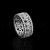 Luxury Moissanite Ring Men Hip-hop Jewelry 925 Sterling Silver Jewelry Iced Out Baguette Moissanite Wedding Rings Tennis Ring