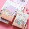 Kawaii Notebook PU line/ponto 224 páginas Diário Diy Planner Weekly Journal SketchBook Hands Conta Supplies