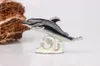 Takı Torbaları Dolphin Ekran Heykeli Kristal Boyun Kutusu Sevimli Kalaylı Bejeweled Menteşeli