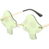 NEW Rimless Sunglasses Unisex Personalized Sun Glases Funny Eyewaer Masquerade Party Spectacles Mushroom Eyeglasses