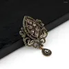Broszki słoneczne Słoneczniki Vintage Gray Crystal Flower Brooch Brohemia Jewelry Turkish Design Scalf Pins
