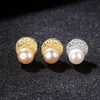 Premium Retro Brand Pearl Stud örhängen Kvinnor Fashion Luxury Plated 18k Guldörhängen Kvinnliga avancerade S925 Sterling Silverörhängen Bröllopsfest smycken gåvor