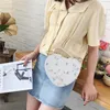 Shoulder Bags Embroidery Flowers Design Women Heart Clutch Gold Chain Girls Handbags Purses For Ladies Party