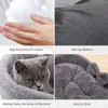 Tapis mignon chat lit en forme de coeur lit pour chats chiot coton velours doux chaton lits de couchage chenil chaud animal nid chat accessoires