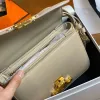 Projektanci torby gładka torba na body krówi Kobiet Teen cuir torebka torebki Złote łańcuchowe torby na zakupy Lady Portfel