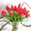 Flores decorativas 1pcs tulipa flor artificial rosa rosa branco vermelho decoração de casamento em casa decoração interna por atacado