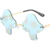 NEW Rimless Sunglasses Unisex Personalized Sun Glases Funny Eyewaer Masquerade Party Spectacles Mushroom Eyeglasses