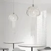 Hanglampen licht luxe kristallen kroonluchter kwallen gevormde restaurantlamp trappen springontwerp creatieve kledingwinkel