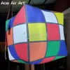 Custom Inflatable LED Lighting Magic Cube Model Hanging Magic Cubic with White Lights for Party Decoration or Nightclub