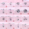 925 STERLING Gümüş Pandora Charm Flower Unicorn Elma Kolye Kadınların Orijinal Bileklik Takı Hediyesi Moda Aksesuarları Ücretsiz Teslimat