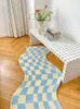 Carpets Irregular Checkerboard Bedroom Rug Modern Fashion Classic Lattice Living Room Polyester Carpet Cute Girly IG Decoration Home Mat 230511