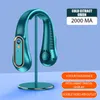 Portable Mini Hanging Neck Fan Bladeless Neckband Fan Digital Display Power Air Cooler USB Rechargeable Electric Fans