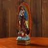 Pendentif Colliers Diyalo Notre Dame De Guadalupe Figure Sainte Mère La Bienheureuse Vierge Marie Debout Statue Résine Chrétienne Divinité Prière