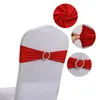 Luxurious Chair Cover Sashes with Buckle Decorations Perfect for Weddings, Parties and Birthdays