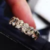 Bagues de cluster Eternity Oval Cut Moissanite Diamond Ring Original 925 Sterling Silver Engagement Wedding Band Pour Femmes Hommes Bijoux