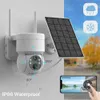 Brädkameror WiFi PTZ Camera Outdoor Wireless Solar IP Camera 4MP HD Inbyggd batteri Videoövervakning Kamera Lång tid standby ICSEE-app