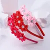 Haaraccessoires 7 kleuren Nieuwheid Multicolor Floral Headband Girls Cute Bowknot Ribbon Bands Hoofddeksels Kindercadeau