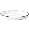 Plates Divided Dessert Plate Ceramic Tray Separator Separated Dish Dishes School Lunch Trays Camping Cutlery