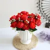 Party Flowers Decorative Simulação Small Bouquet Rose Artificial Flower Wedding Decoration 5 Head Persa Rose Flowers Lt410