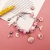 Chain DIY Beaded Bracelet Set with Storage Box Christmas Gift Acrylic Large Hole Beads Girls Diy Handmade Jewelry Making Kit 230511