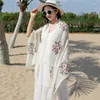 Шарфы Лето Женщины Имитация шелкового цветочного цветочного вышитого шарфа солнцезащитное пляж Сумшад пляж