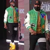 Men's Jackets Brand Green Baseball Men Embroidery Patchwork Letter College Varsity Jacket Vintage Bomber Coat Couples M-2XL Streetwear 230511