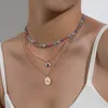 3 Kleurontwerper Jowery For Women Luxury Designer Nieuwe meerlagige duivel Devil's Eye Pendant Necklace Woman, Mode overdreven trend oog kettingen 01