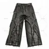 Mens jeans y2k oude gewassen hiphop oversized mode casual punk rock los rechte wide been broek streetwear 230511