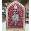 Carpets Bohemia Printed Prayer Mat for Muslim Ramadan Flannel Carpet Worship Kneel Embossing Non-slip Travel Prayer Rug Ramadan Gift 230511