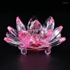 Kandelhouders P82d Glass Lotus Flower Stand Tea Light Holder Candlestick Wedding Decorations