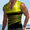 RUKAS Sleeveless graphic flash V-neck clothing 3D printing Leisure vacation sleeveless 3D printing Original patterns Daily comfort